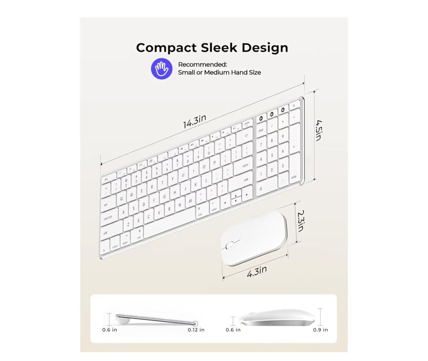 seenda Bluetooth Keyboard and Mouse Combo