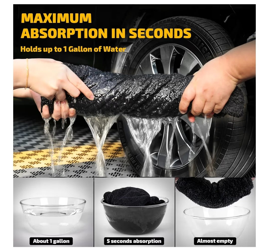 Sminder 1200GSM Car Drying Microfiber Towels (2 pack)