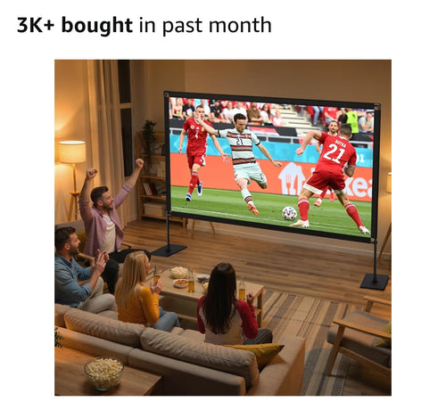 120inch Projector Screen with Stand: Portable Projector Screen