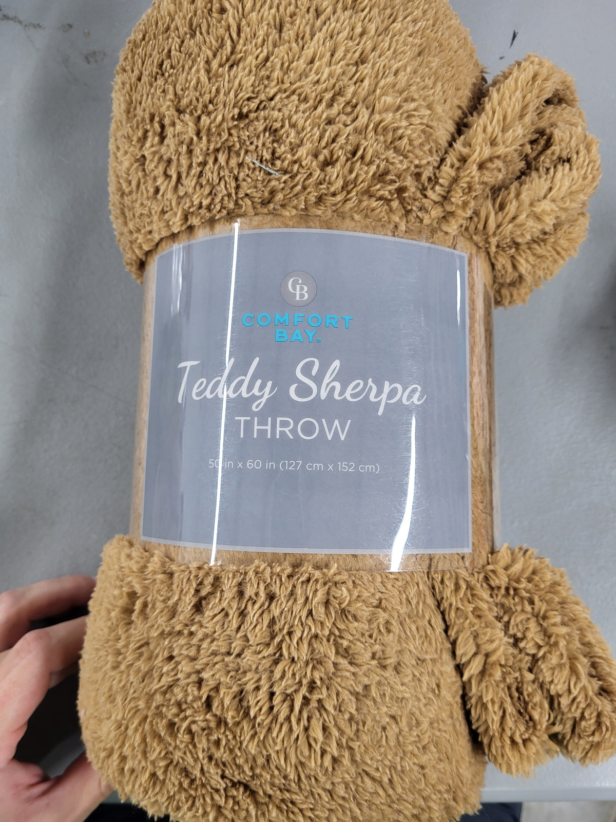 Teddy Sherpa Throw Blanket 50in x 60in