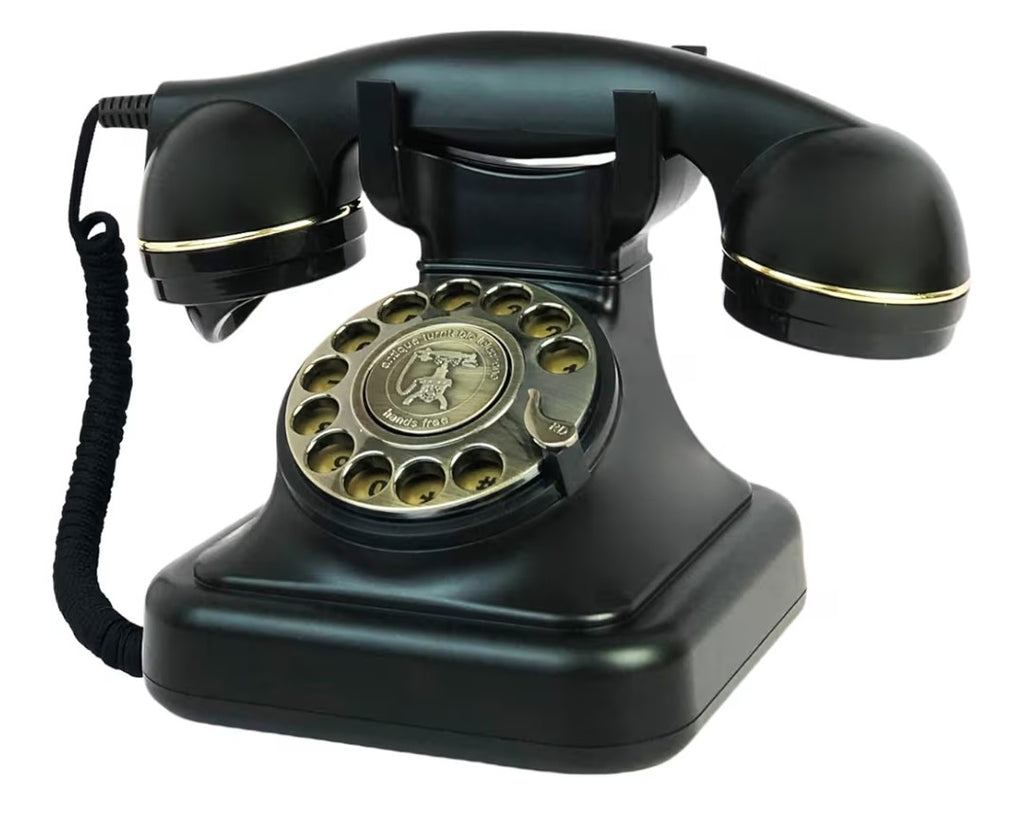 TelPal Corded Rotary Phone (Black)