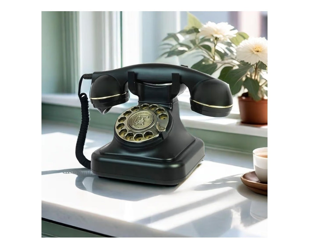 TelPal Corded Rotary Phone (Black)