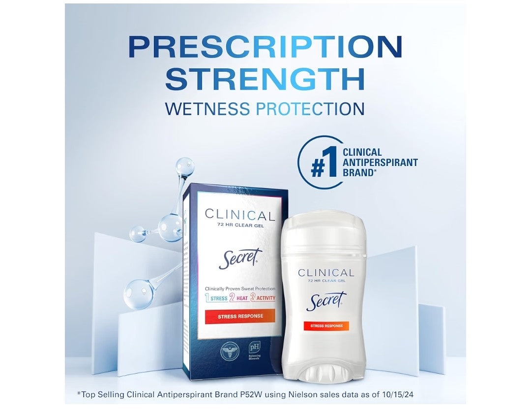 Secret Clinical Strength Antiperspirant Deodorant for Women (3 pack)