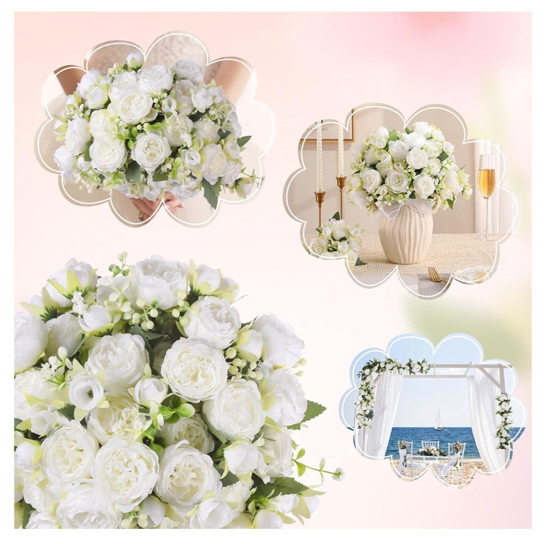 Artificial Flowers 8 pack of Peonies