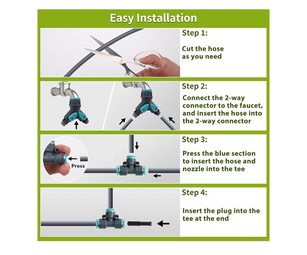 Automatic Garden Watering System 196ft