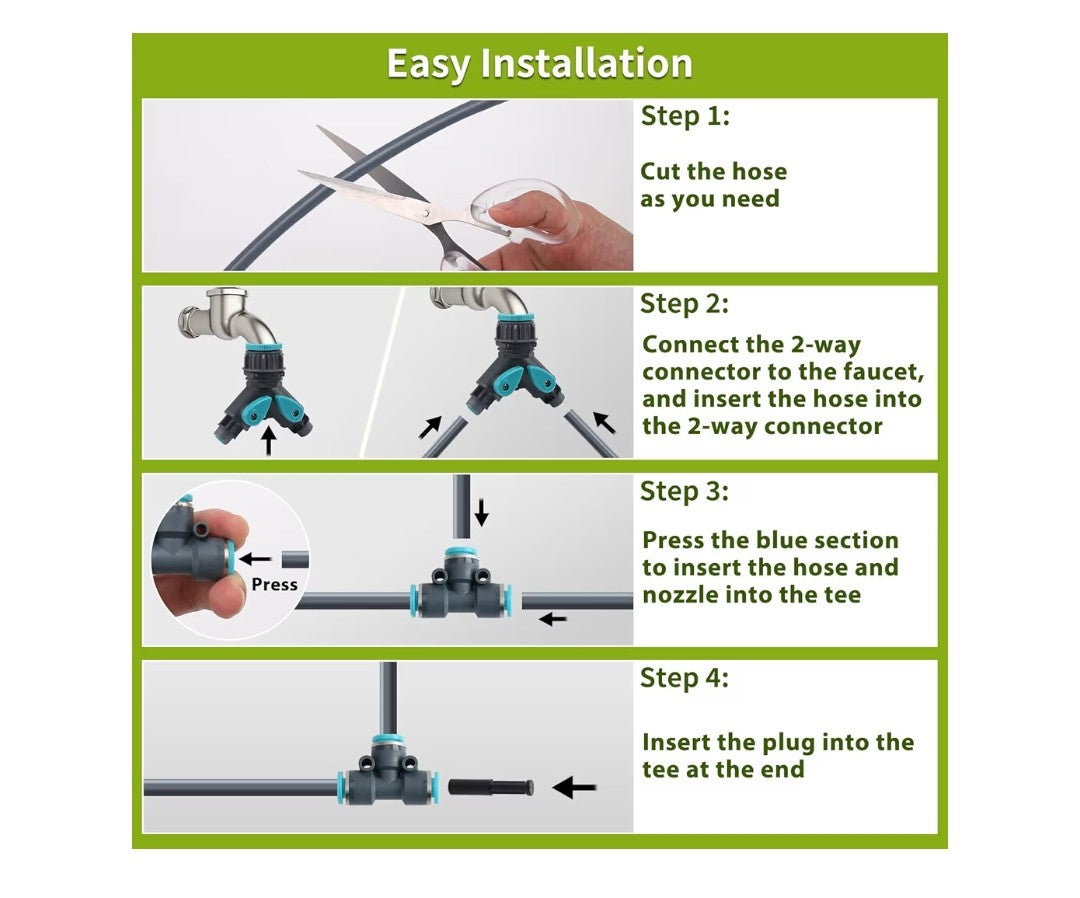 Automatic Garden Watering System 196ft