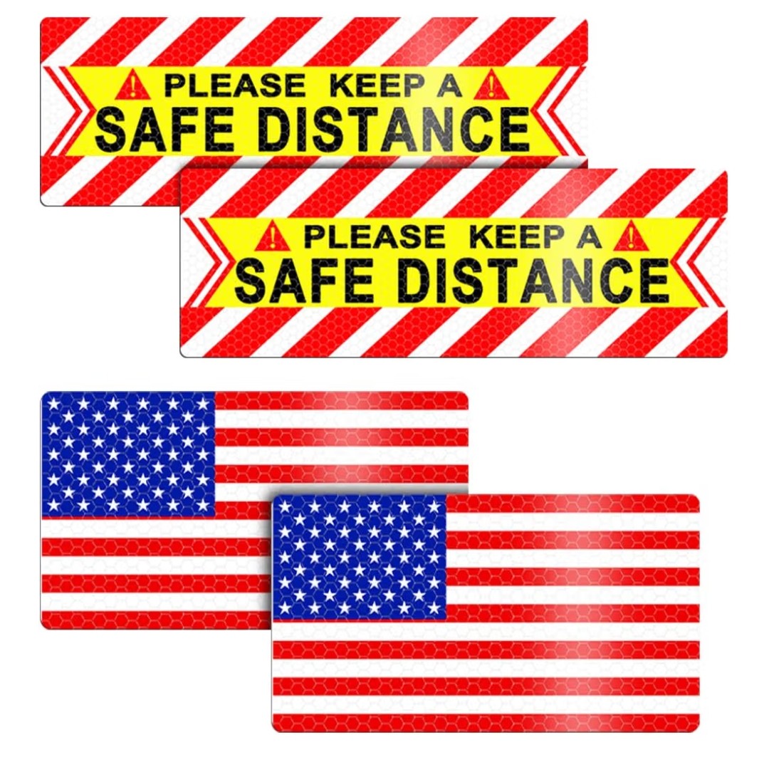 Reflective Car Magnetic Stickers (4pcs)