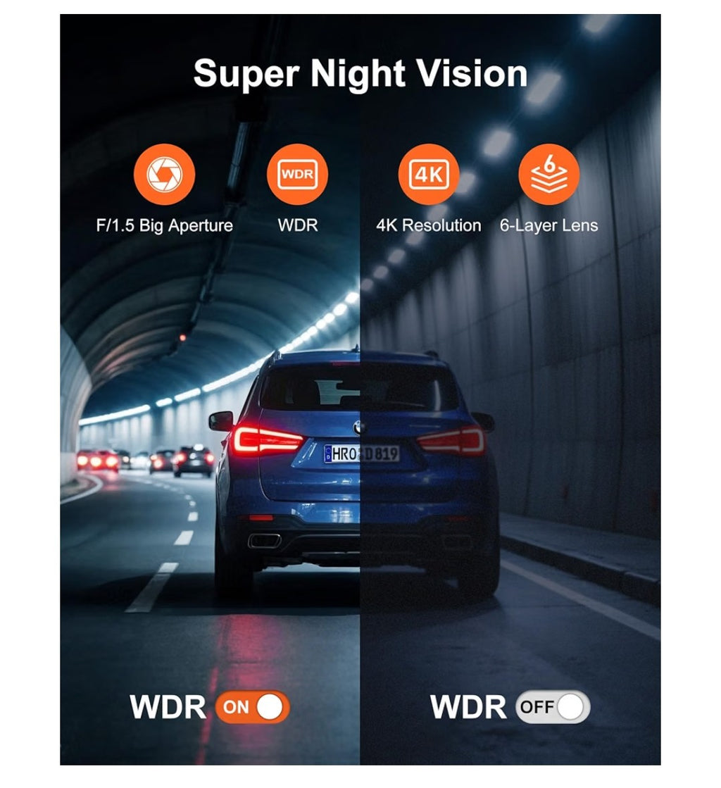 Dual Channel 4K Dash Camera