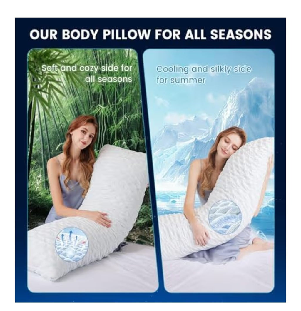 Body Pillow, Two Sided: Comfort and Cooling
