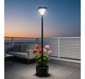 Solar LED Post Light with Planter