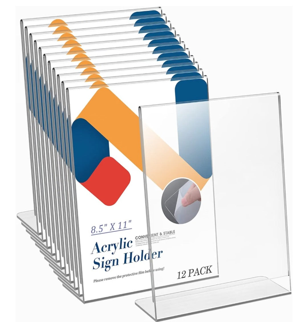 Acrylic Sign Holder (11 pack)