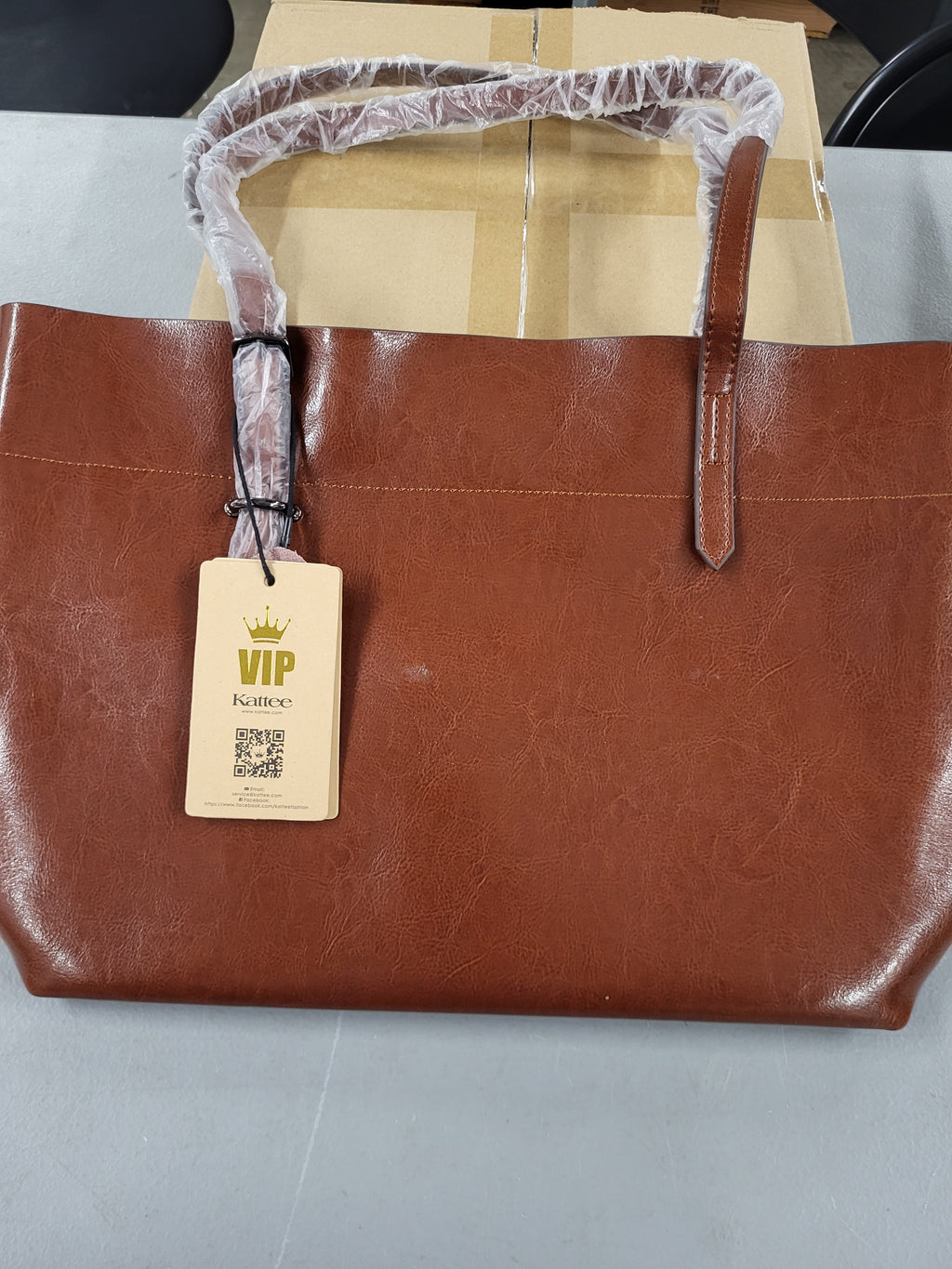 Kattee Vintage Genuine Leather Tote Shoulder Bag