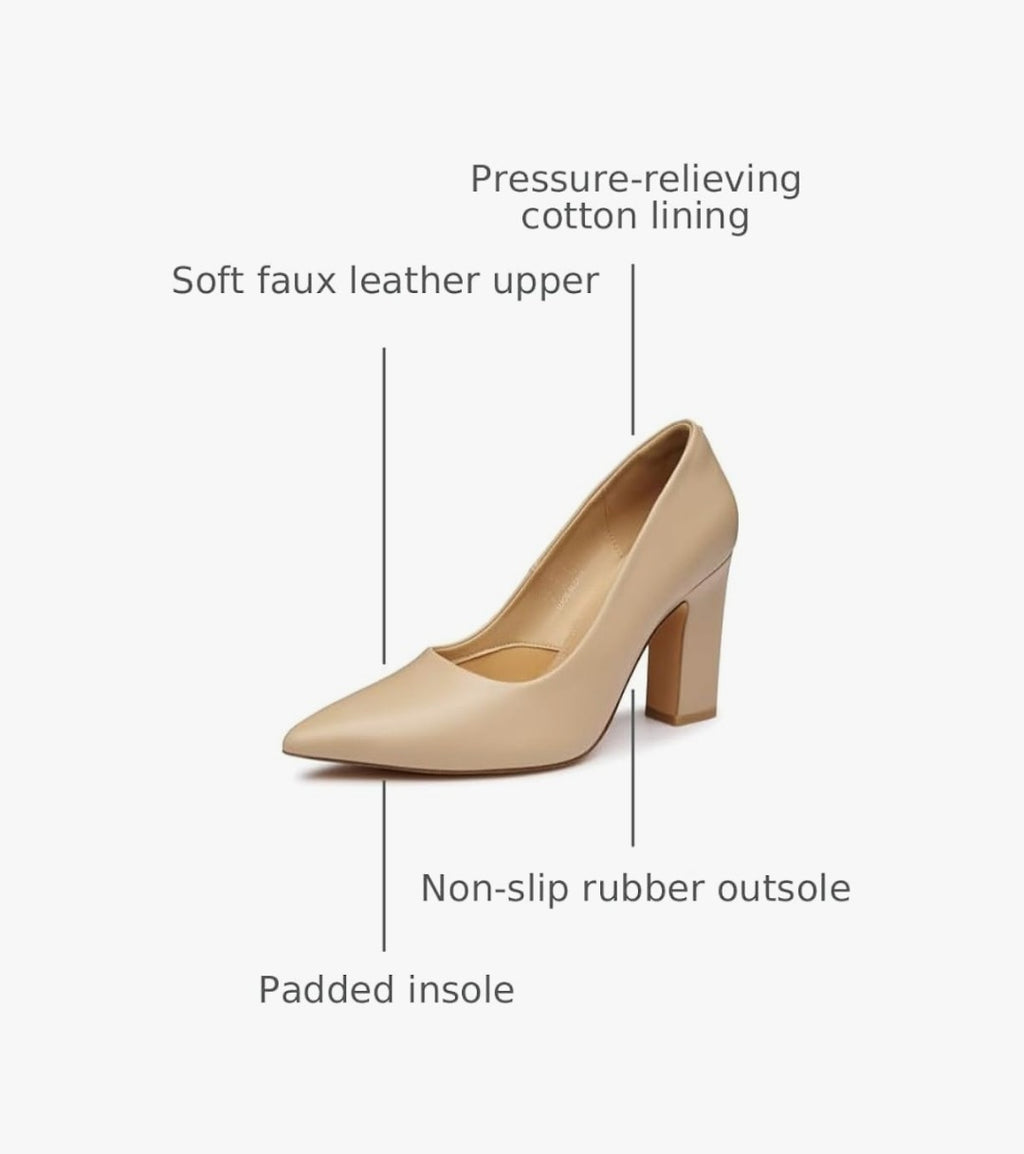 Trary Heels Chubky Pumps (Size 6)