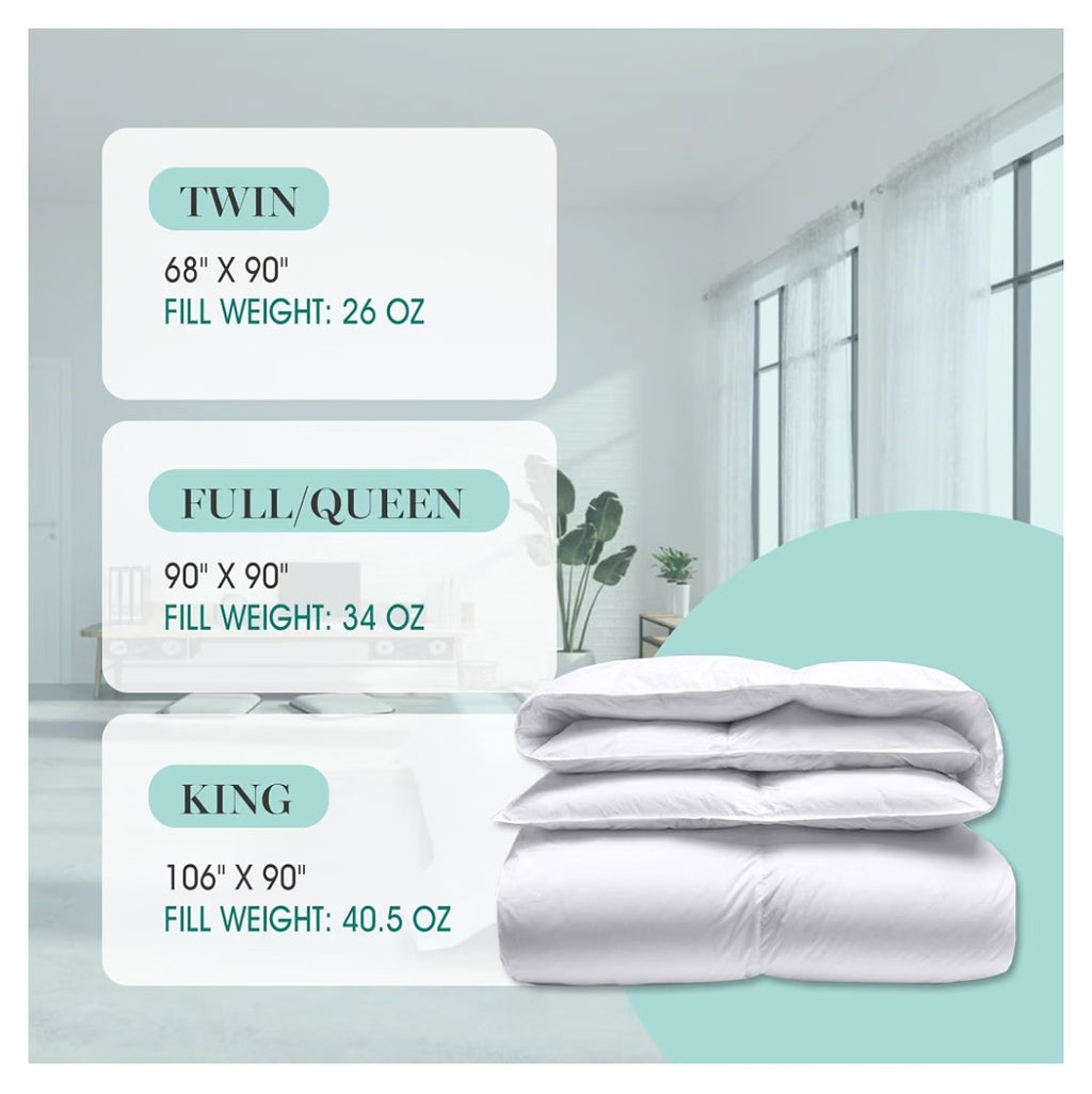 Martha Stewart White DownAll Season Comforter (Full/Queen Size)
