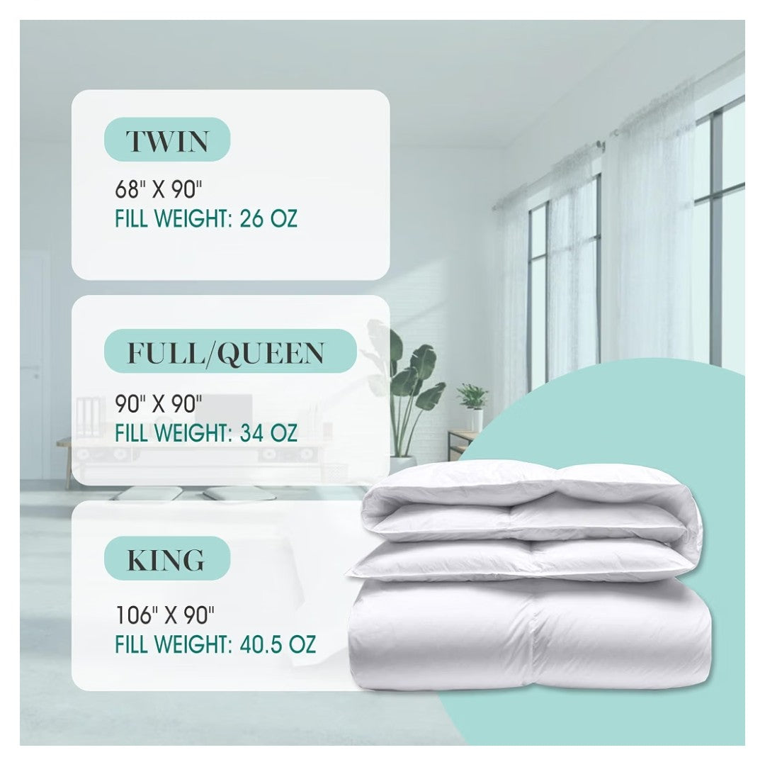 Martha Stewart White DownAll Season Comforter (Full/Queen Size)