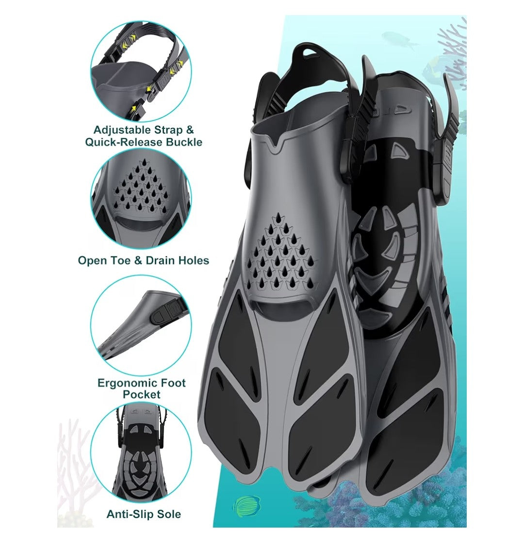 Viginsul Full Face Snorkel & Adjustable Fins