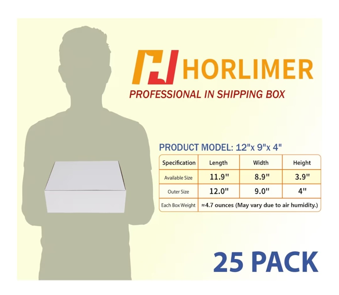 12x9x4 Shipping Boxes 25pcs