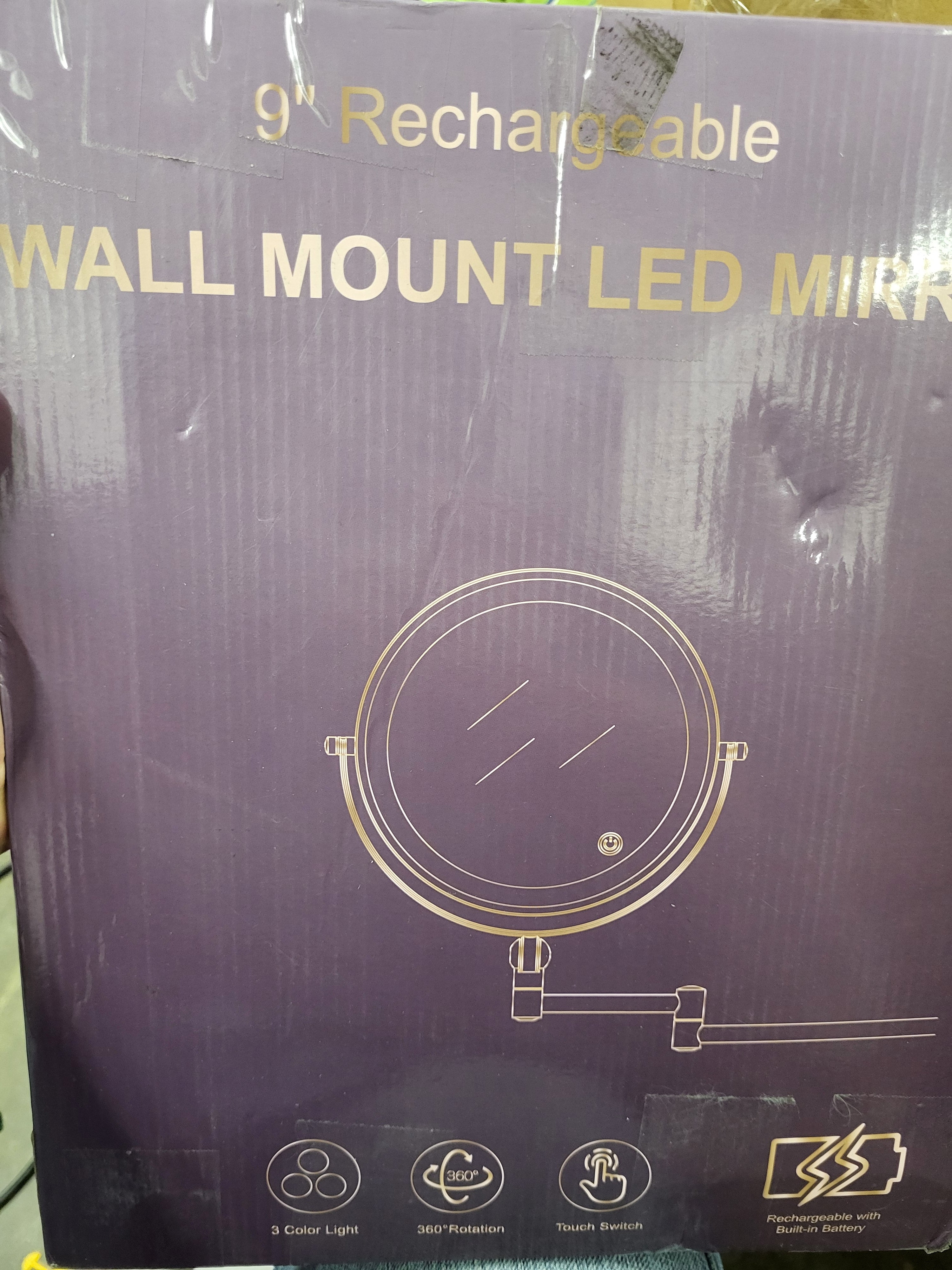 Zloka 9in Wall Mounted Light Up Makeup Mirror