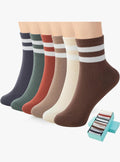 Women's Athletic Quarter Crew Socks, 6 Pairs (Shoe Size 9-12)