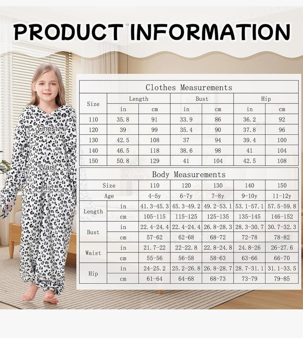 Snow Leopard Costume for Kids (Size 130)