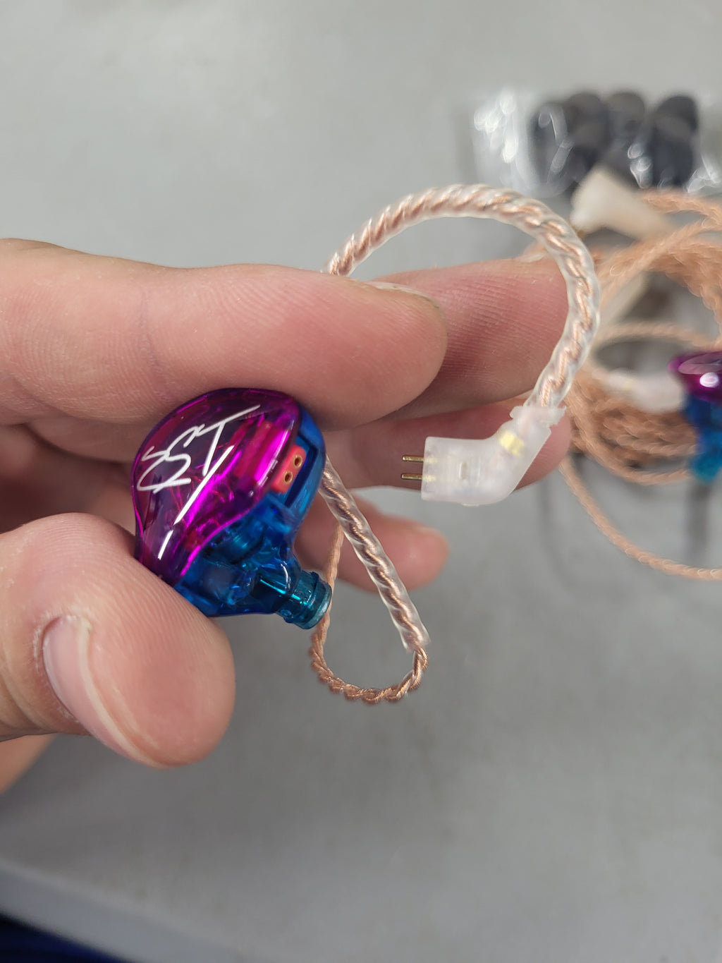 KZ ZST in Ear Monitor Headphones (Purple)