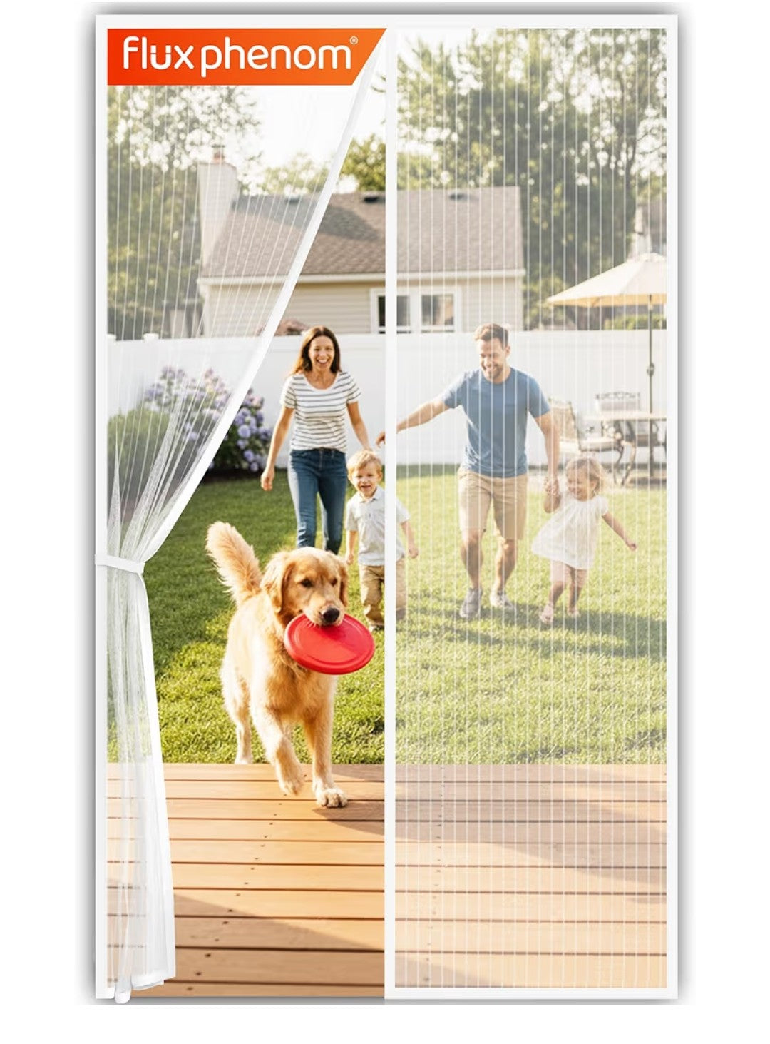 Flux Phenom Magnetic Screen Mesh Door 38x82in (White)