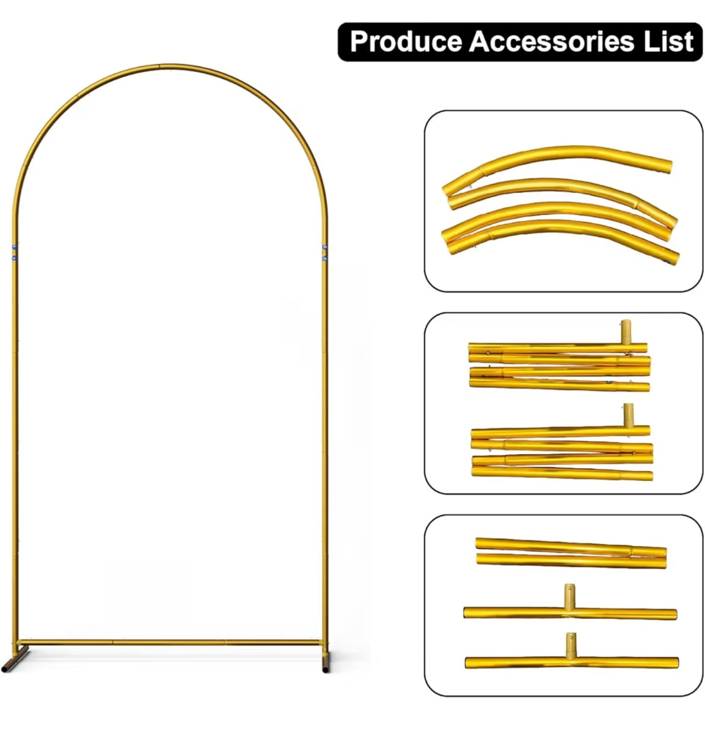 1 Sets Portable Metal Wedding Balloon Arch Stand(6FT)