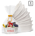 Woven Basket 12x8x5in 8 pack (White)