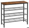 Kitsure Shoe Rack for Closet, Rustic Brown Shoe Organizer.