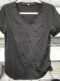 V Neck Short Sleeve T-Shirt (Small)