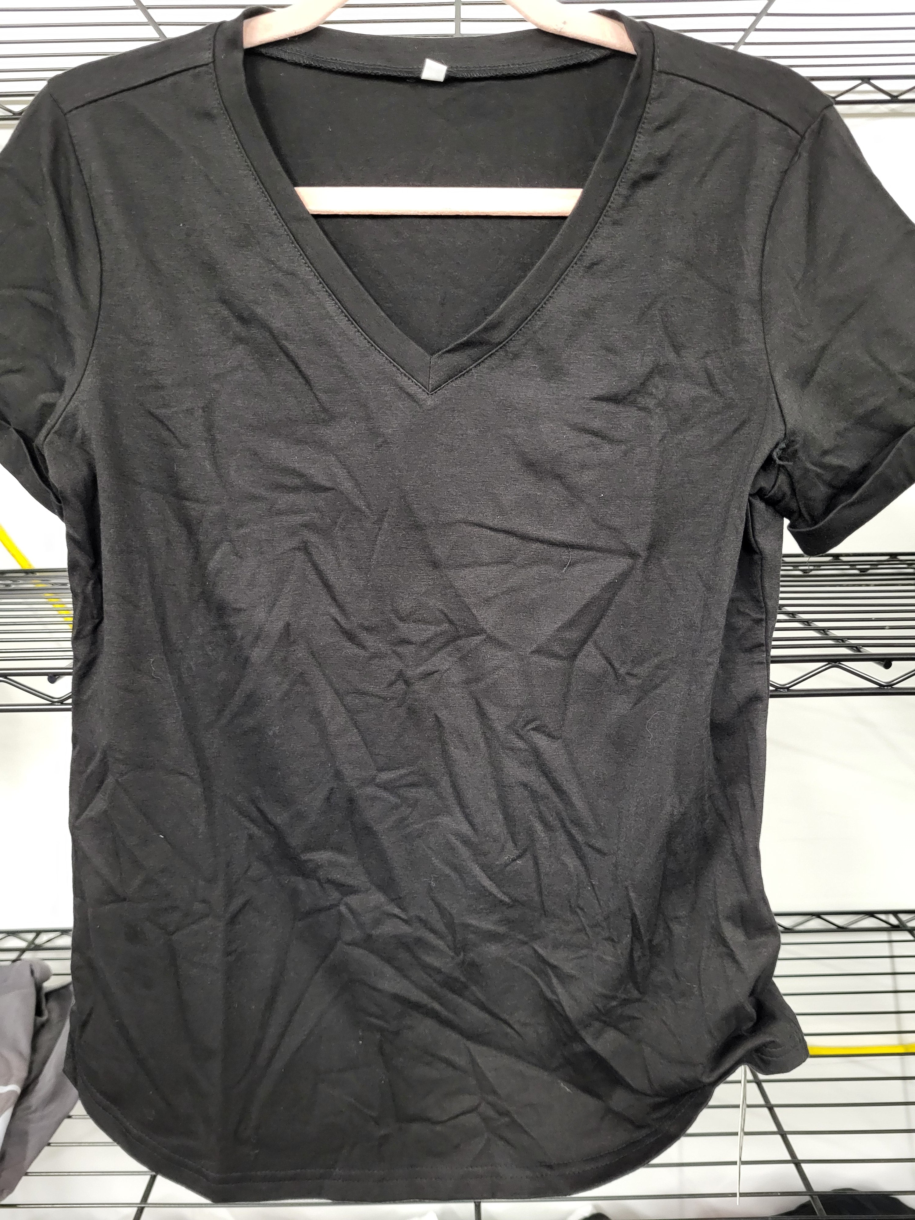 V Neck Short Sleeve T-Shirt (Small)