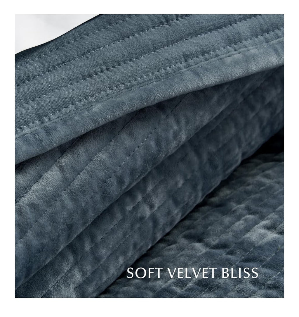 EverGrace Velvet Quilt Set Queen Size