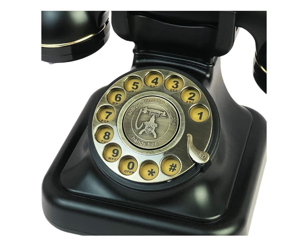 TelPal Corded Rotary Phone (Black)