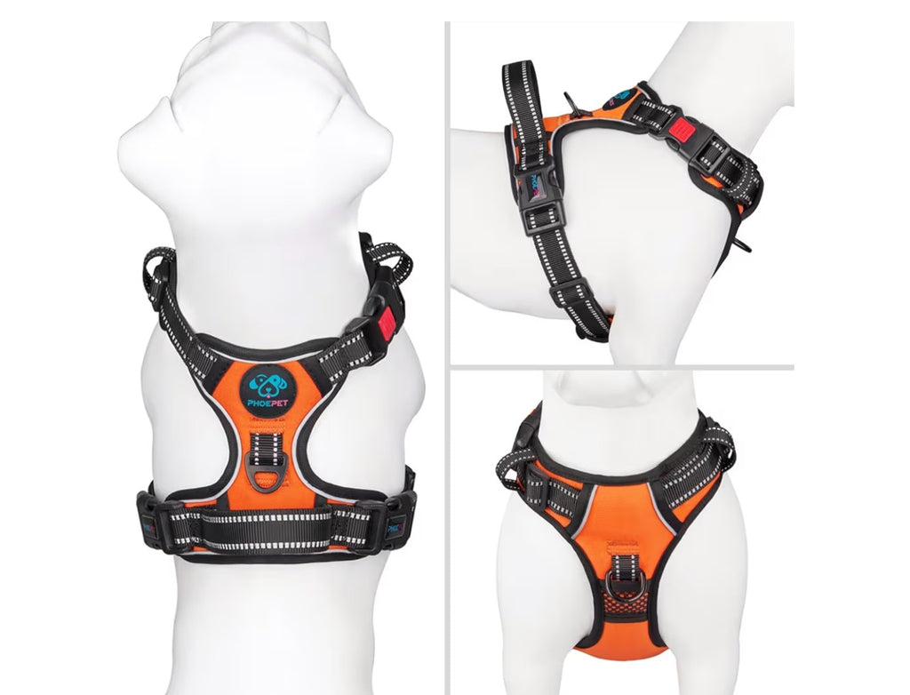PHOEPET No Pull Dog Harness Medium Reflective.