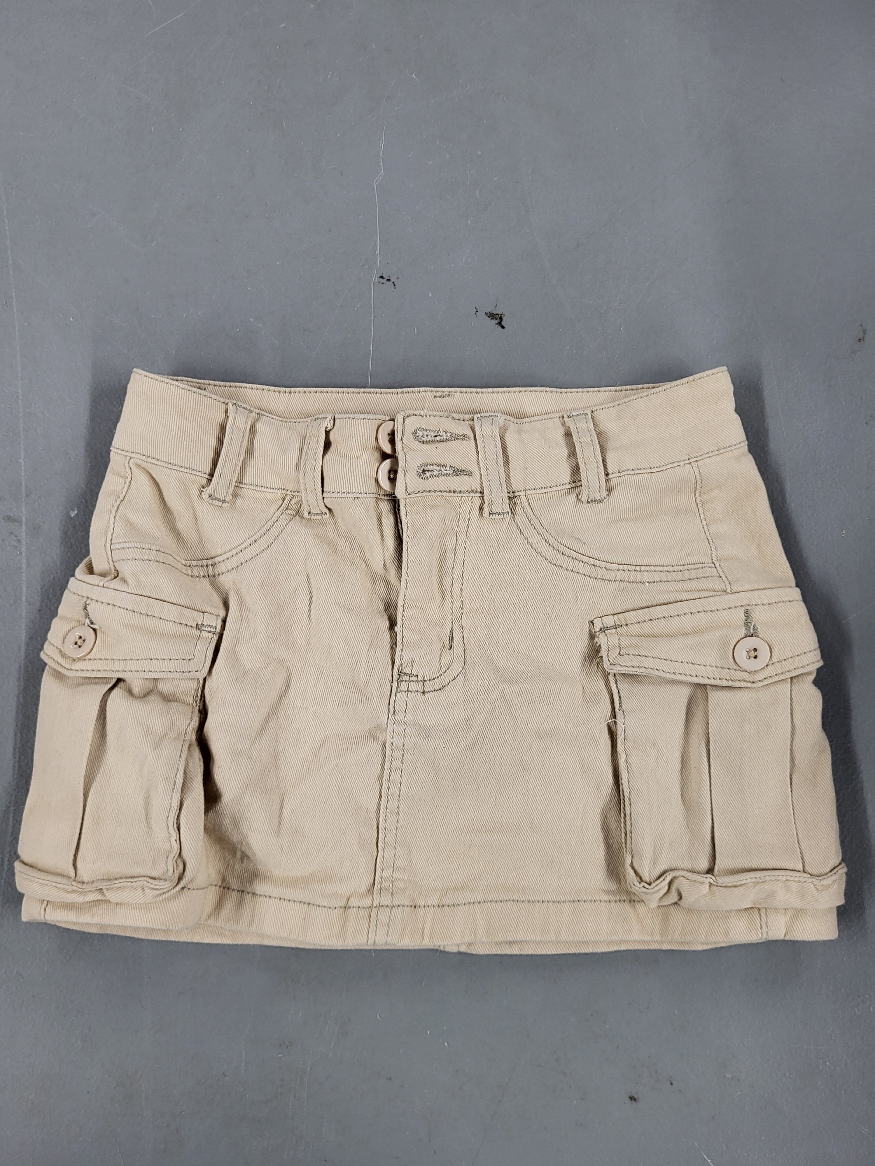 Denim Cargo Mini Skirt (Size XS)