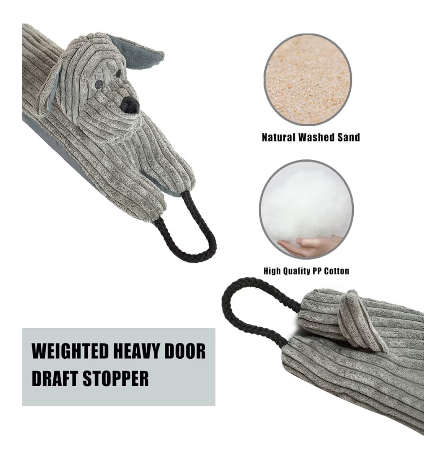 Marwood Under Door Draft Stopper Decorative Wind Stopper 36 inch for Door & Window.