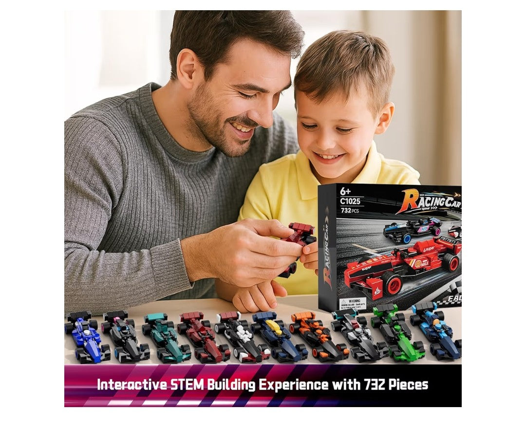 F1 Race Cars Building Blocks 10 pack