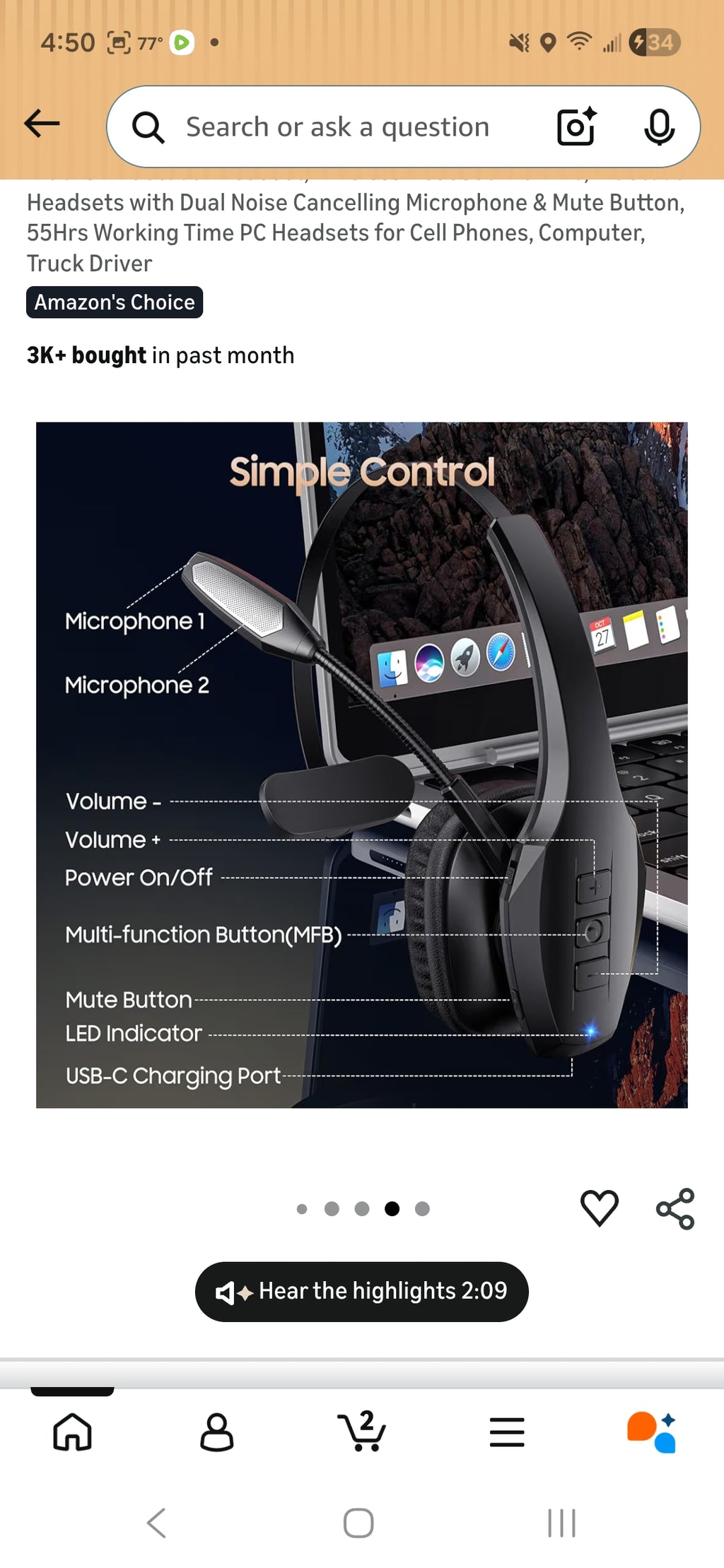 Necode Wireless Headset Model:A19