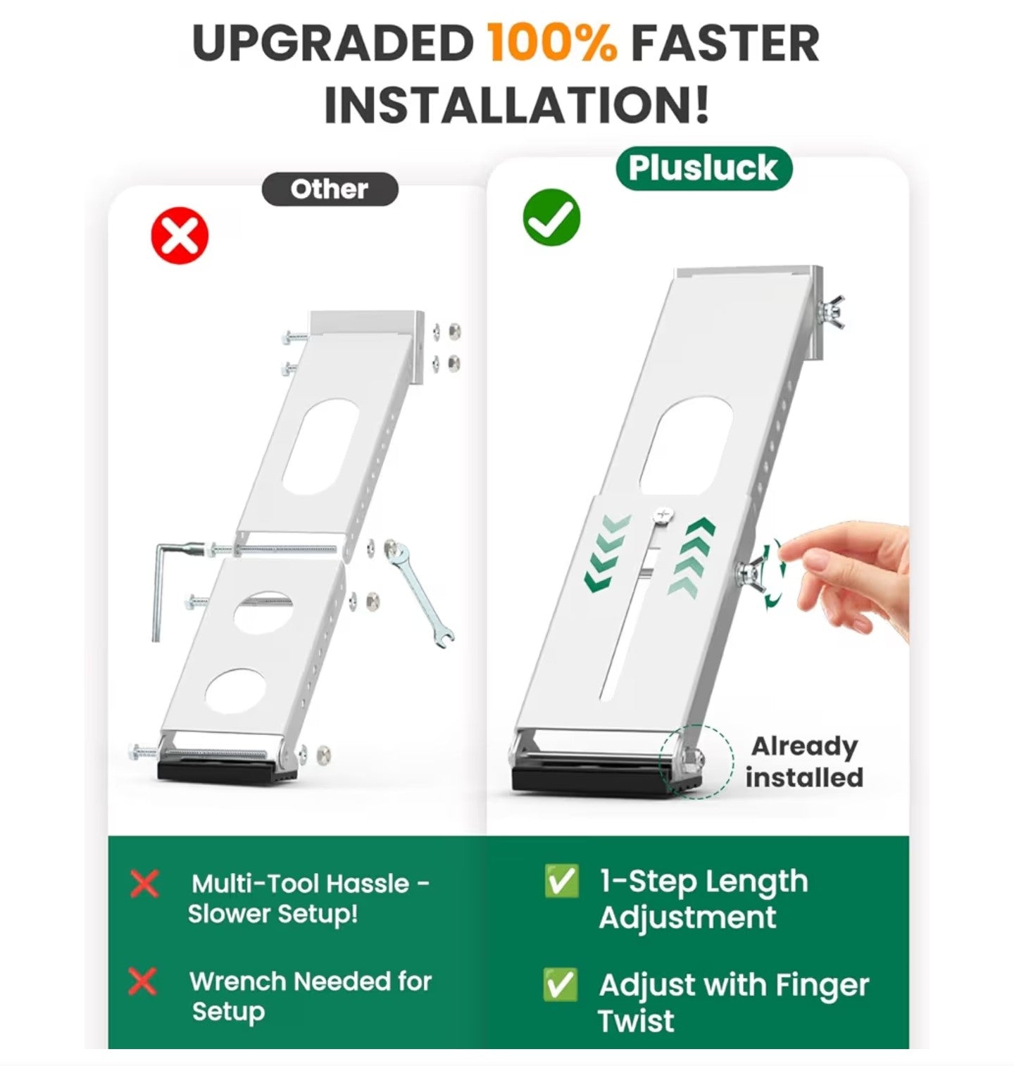 Window Air Conditioner Support Bracket: Heavy Duty Window AC Bracket with 2 Arms.