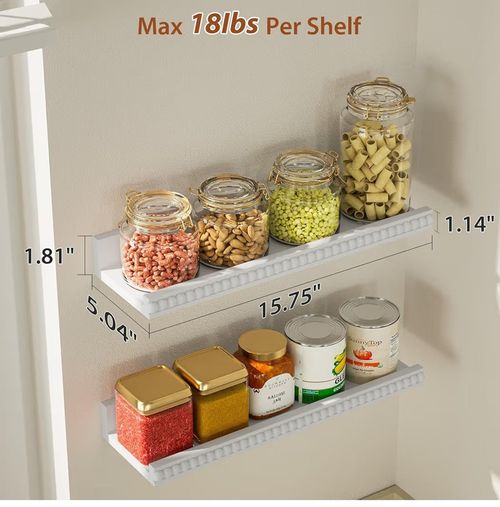 White Floating Shelves (2 pack)