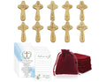 Mini Wooden Crosses with Prayer Cards (30 pack)