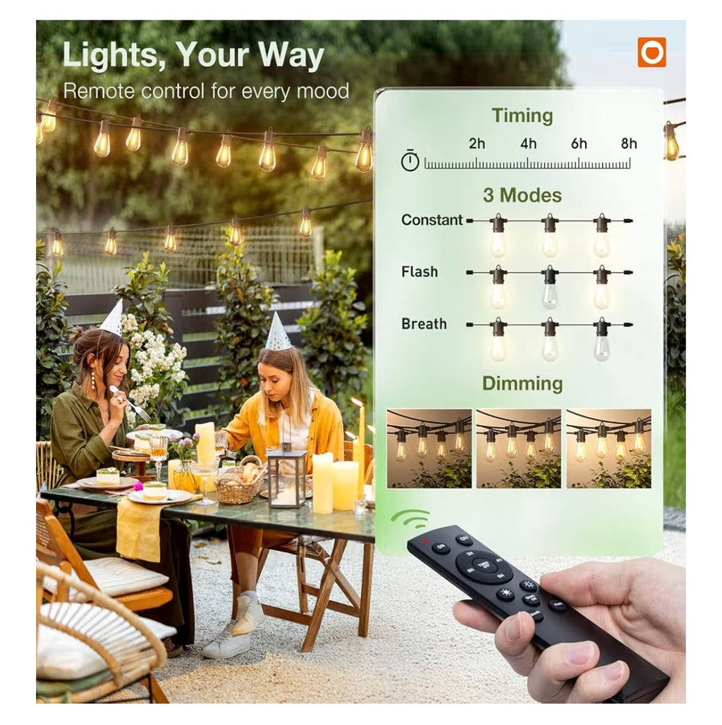 Addlon 100ft LED Outdoor String Lights