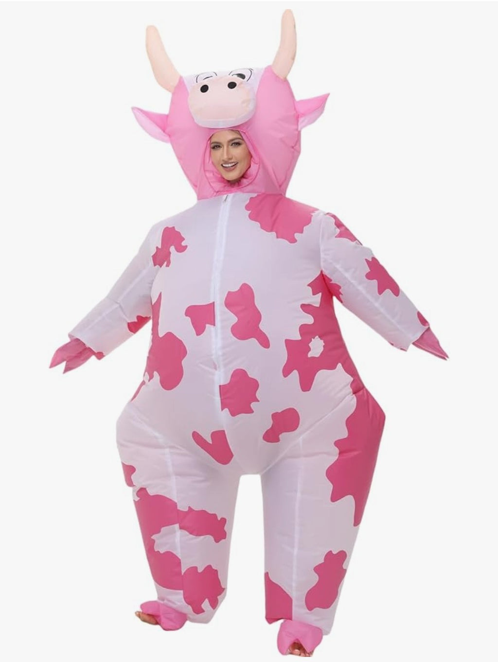 Pink Inflatable Cow Costume Size Small
