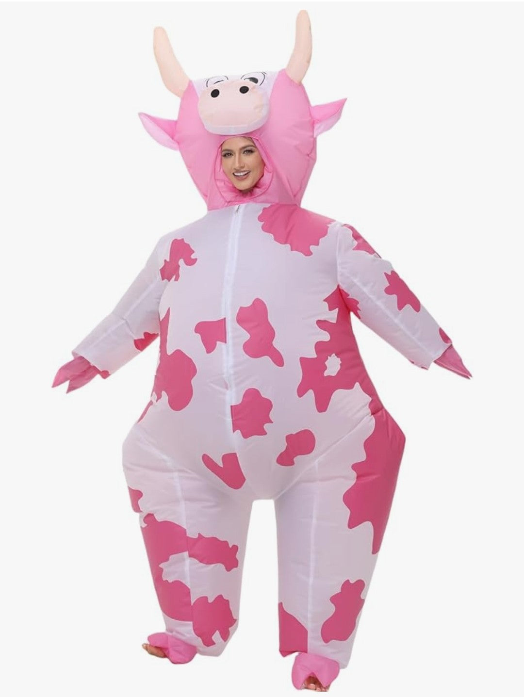 Pink Inflatable Cow Costume Size Small