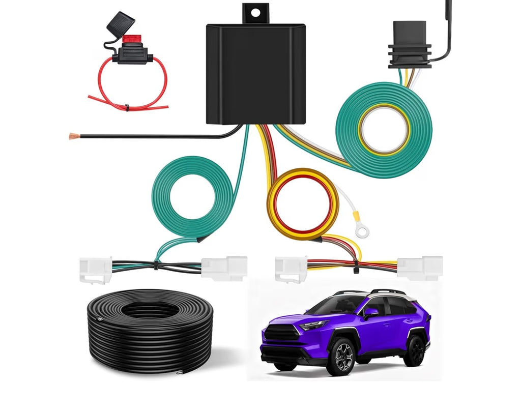 Nilight 4 Pin Trailer Wiring Harness Kit 56434 Vehicle Standard 4 Way.