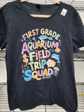 First Grade Aquarium Field Trip Squad T-Shirt (Large)