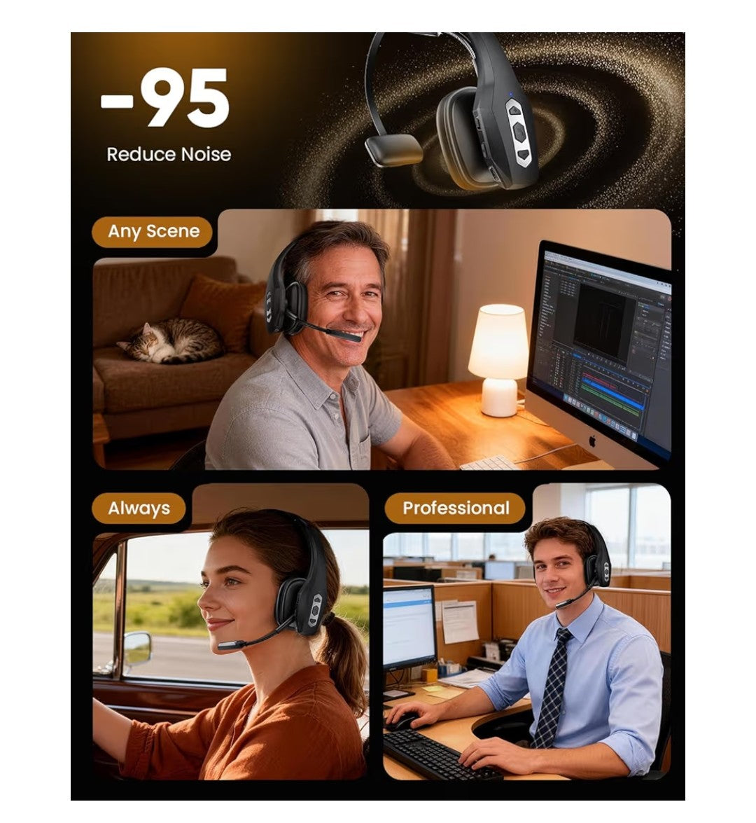 DH16 Bluetooth Headset with Charging Base