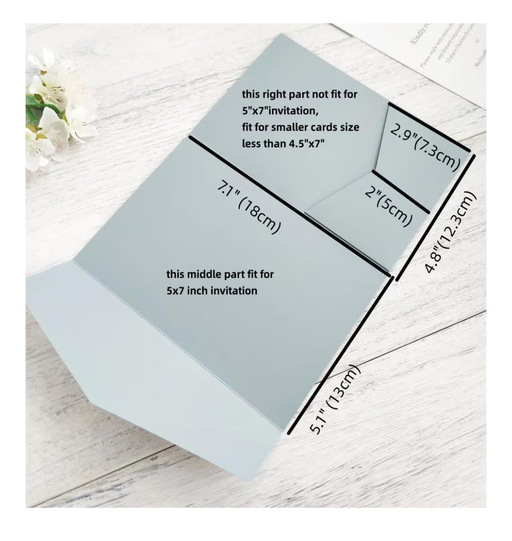 Invitation Pocket Envelopes (Lake Blue)