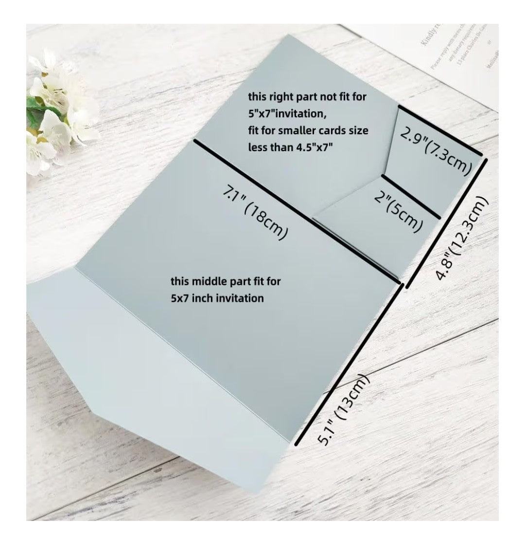 Invitation Pocket Envelopes (Lake Blue)