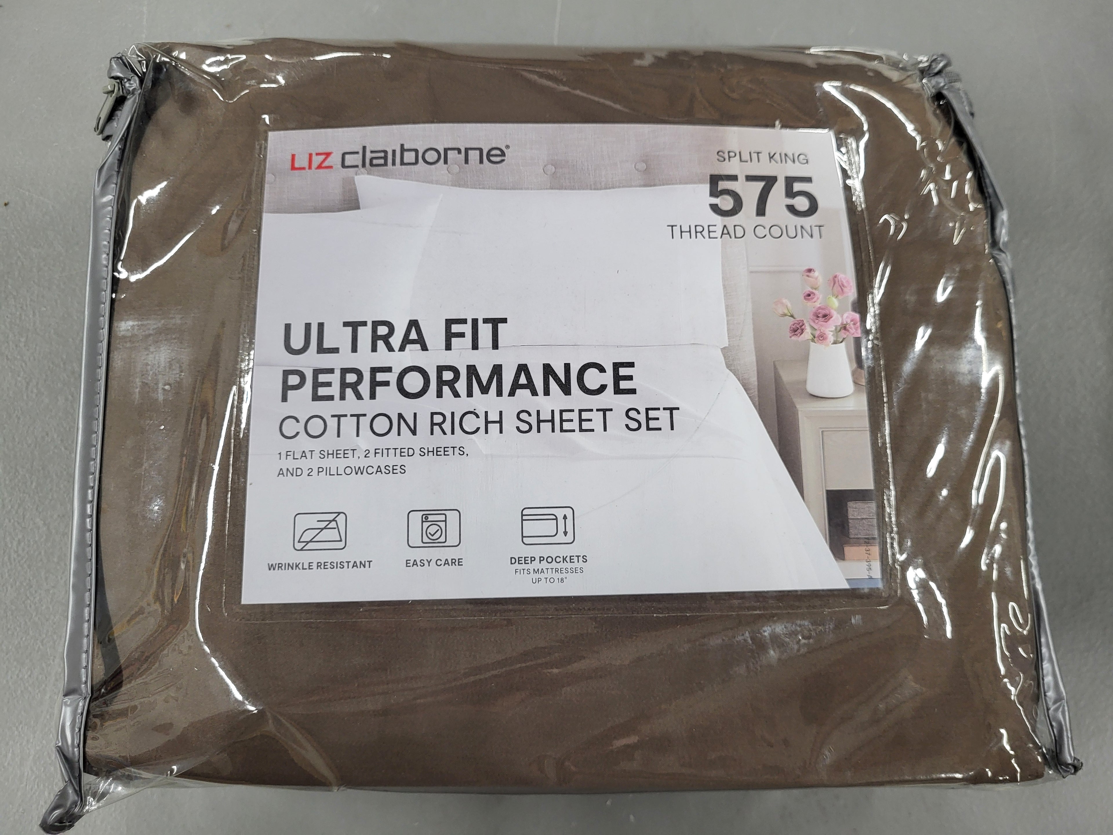 Liz Claiborne Ulta Fit Performance 4 piece Sheet Set (Split King)